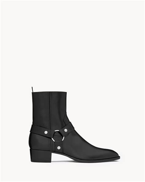 ysl nevada harness boots|Wyatt harness boots in smooth leather .